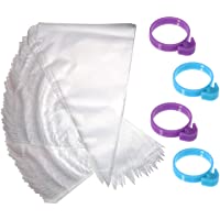 100 Piezas 24&quot- Pulgadas Extra Grande Bolsas de Pastelería Mangas Desechable - Engrosada Bolsas de Pastelera Manga para…